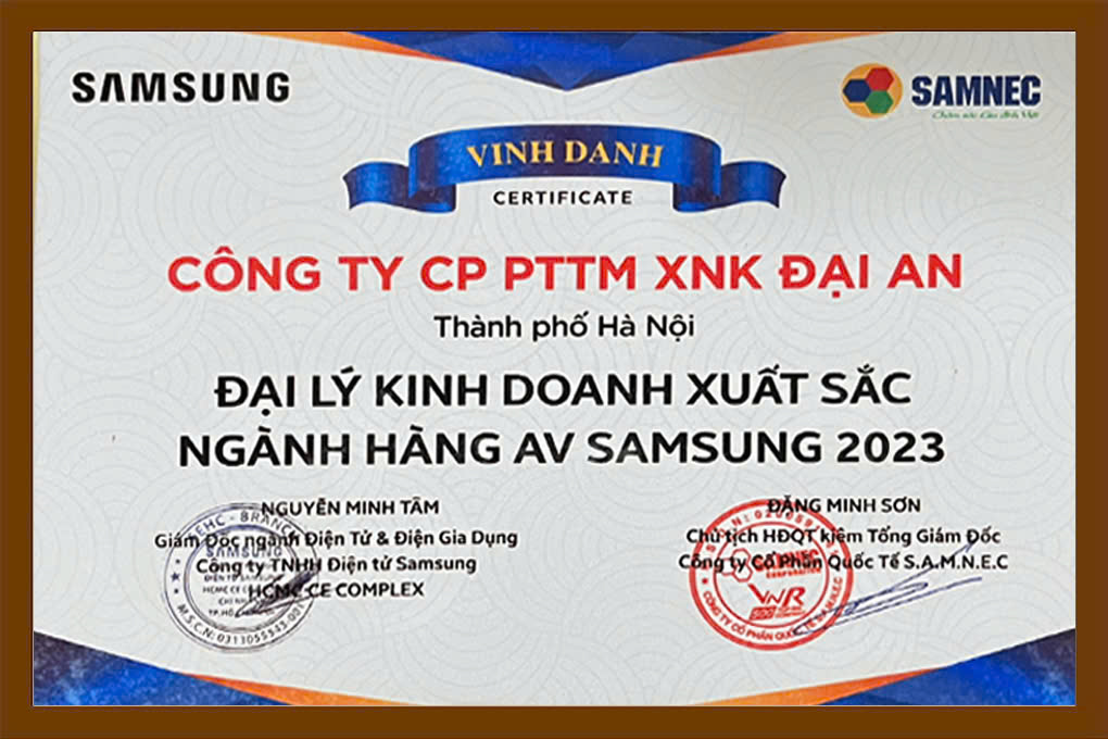 Đại lý kinh doanh xuất sắc